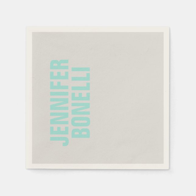 Berufliches Blatt mit fett blauen Namen Serviette (Vorderseite)