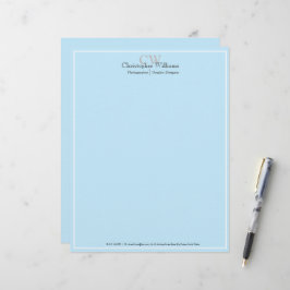 Berufliches Blau Minimalistisch Briefbogen