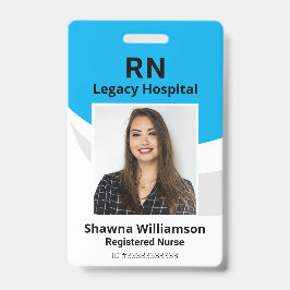 Berufliches Blue Foto-ID-Abzeichen mit Bar Code Ausweis