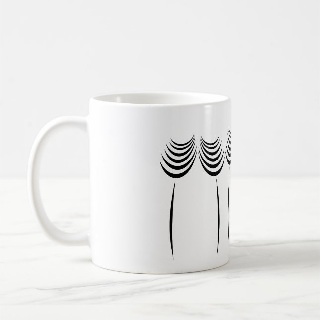 Berufliches Blumenmuster-Logo für Großgärtner Kaffeetasse (Links)