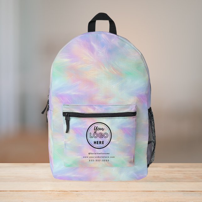 Berufliches Branding-Logo Iridescent Opal Stilvoll Bedruckter Rucksack (Von Creator hochgeladen)