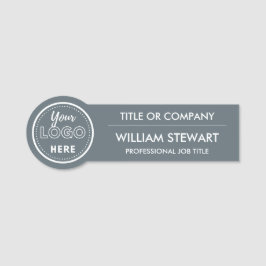 Berufliches Branding-Logo Navy Mitarbeiter Namensschild