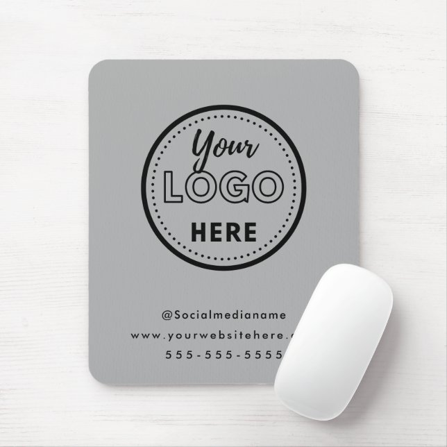 Berufliches Branding Minimalistisch-Graue Promo-Lo Mousepad (Mit Mouse)