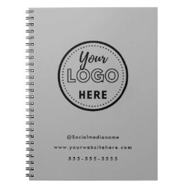 Berufliches Branding Minimalistisch-Graue Promo-Lo Notizblock