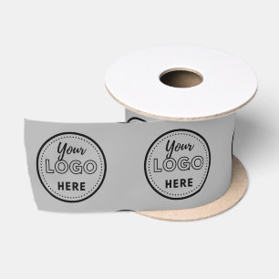 Berufliches Branding Minimalistisch-Graue Promo-Lo Satinband