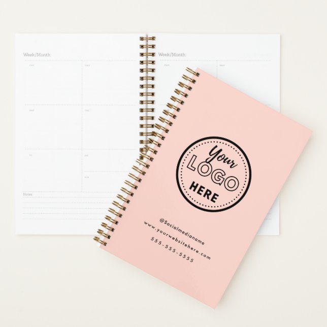 Berufliches Branding Minimalistisch-Rosa-Logo Planer (Anzeige)