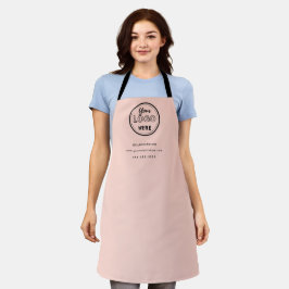 Berufliches Branding Minimalistisch-Rosa-Logo Schürze