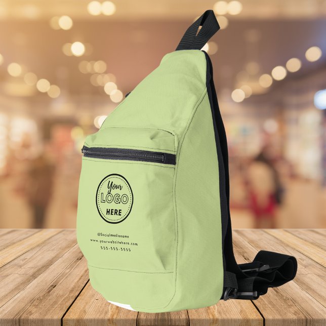 Berufliches Branding Minimalistische Logo-Limette  Crossbody Bag (Von Creator hochgeladen)