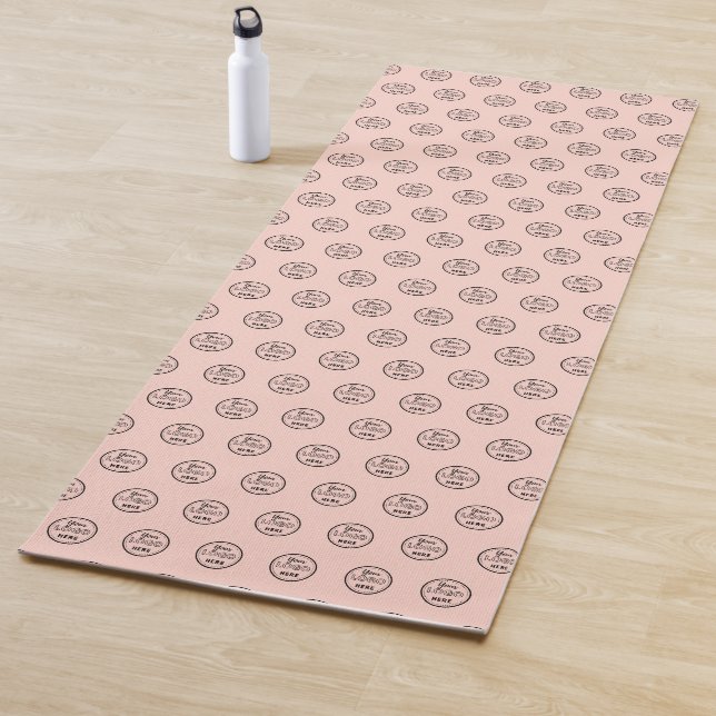 Berufliches Branding Minimalistische Logos Rosa Yogamatte (Beispiel)