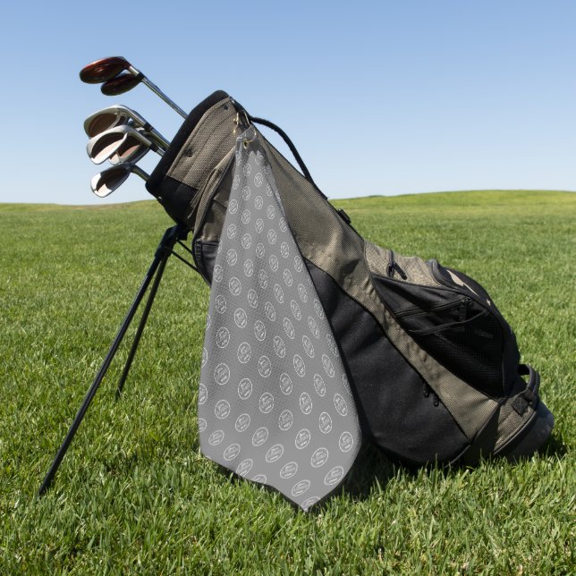 Berufliches Branding Minimalistische Werbebotschaf Golfhandtuch (Gras)