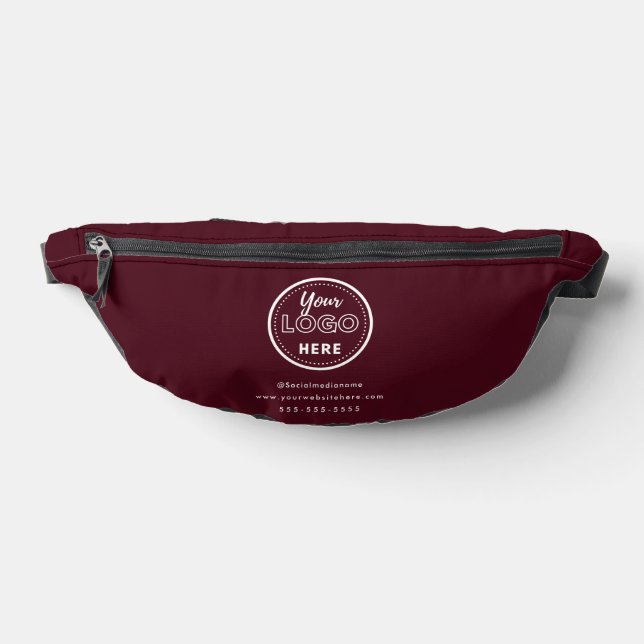 Berufliches Branding Minimalistisches Logo Burgund Bauchtasche (Ablage )