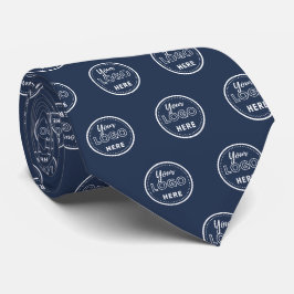 Berufliches Branding Minimalistisches Navy Blue Lo Krawatte