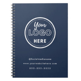 Berufliches Branding Minimalistisches Navy Blue Lo Notizblock