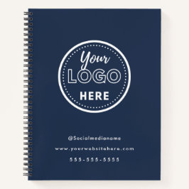 Berufliches Branding Minimalistisches Navy Blue Lo Notizbuch