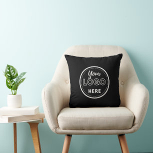 Berufliches Branding - Minimalistisches Schwarzes Kissen