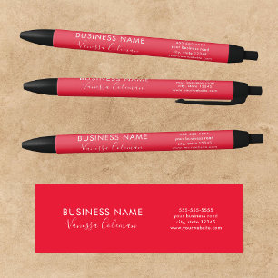 Berufliches Branding Minimalistisches Skript rot Kugelschreiber