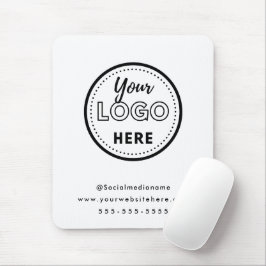 Berufliches Branding Minimalistisches weißes Werbe Mousepad