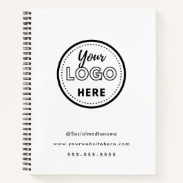 Berufliches Branding Minimalistisches weißes Werbe Notizbuch