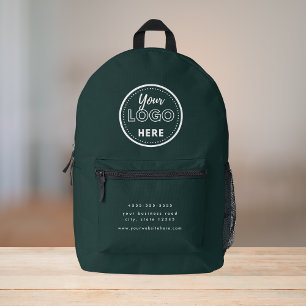 Berufliches Branding - Modernes dunkelgrünes Werbe Bedruckter Rucksack