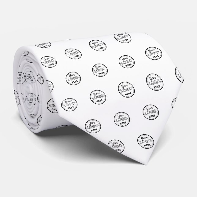 Berufliches Branding Modernes Weißes Logo Krawatte (Gerollt)