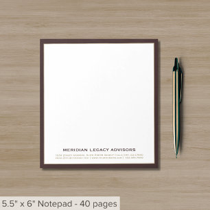 Berufliches Burgundy Gold Notepad Notizblock