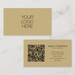 Berufliches Business-Logo Tab Brown QR-Code Visitenkarte