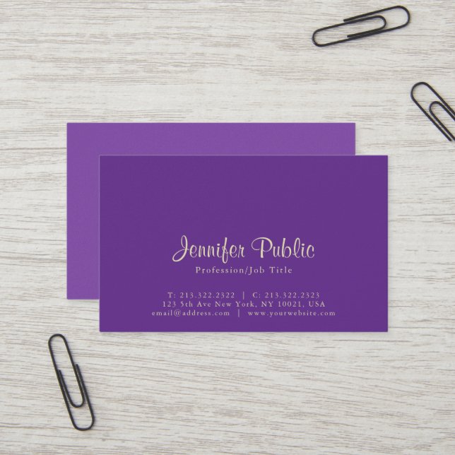 Berufliches Creative Elegante Pearl Finish Deluxe Visitenkarte (Vorderseite/Rückseite Beispiel)