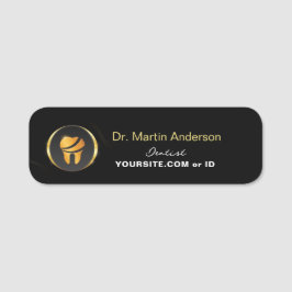 Berufliches Dental Clinic Gold Tooth Logo Namensschild