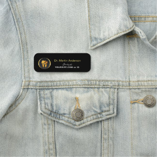 Berufliches Dental Clinic Gold Tooth Logo Namensschild