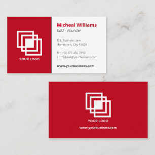 Berufliches, einfaches Corporate Red Gray Business Visitenkarte