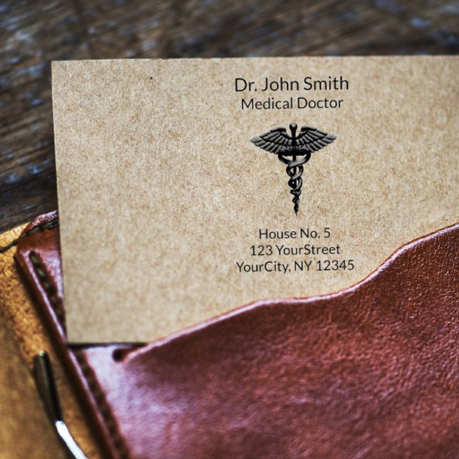 Berufliches einfaches medizinisches Caduceus Schwa Gummistempel (Von Creator hochgeladen)