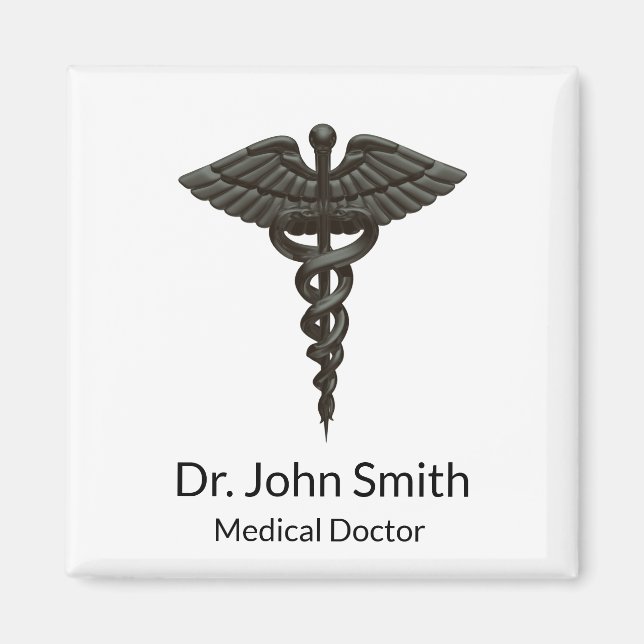 Berufliches einfaches medizinisches Caduceus Schwa Magnet (Vorne)