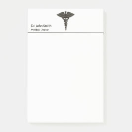 Berufliches einfaches medizinisches Caduceus Schwa Post-it Klebezettel