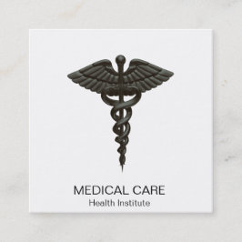 Berufliches einfaches medizinisches Caduceus Schwa Quadratische Visitenkarte