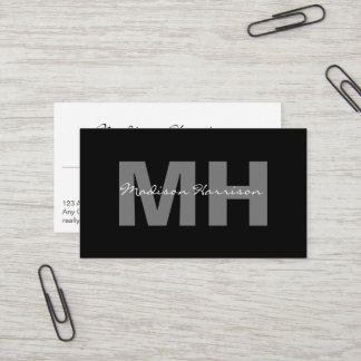 Berufliches einfaches, modernes Black Business Mon Visitenkarte