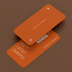 Berufliches, einfaches, modernes Orange Visitenkarte