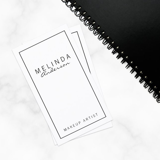 Berufliches, einfaches, modernes Weiß Visitenkarte (Von Creator hochgeladen)