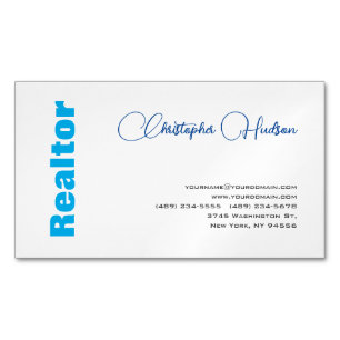 Berufliches einfaches Realtor Real Anwesen Blau We Magnetische Visitenkarte