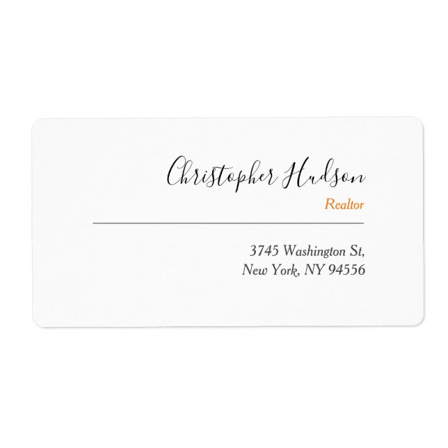 Berufliches einfaches Schlichtes Realtor Real Anwe (Vorne)