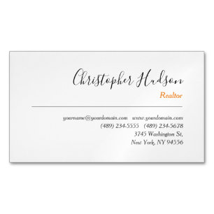 Berufliches einfaches Schlichtes Realtor Real Anwe Magnetische Visitenkarte