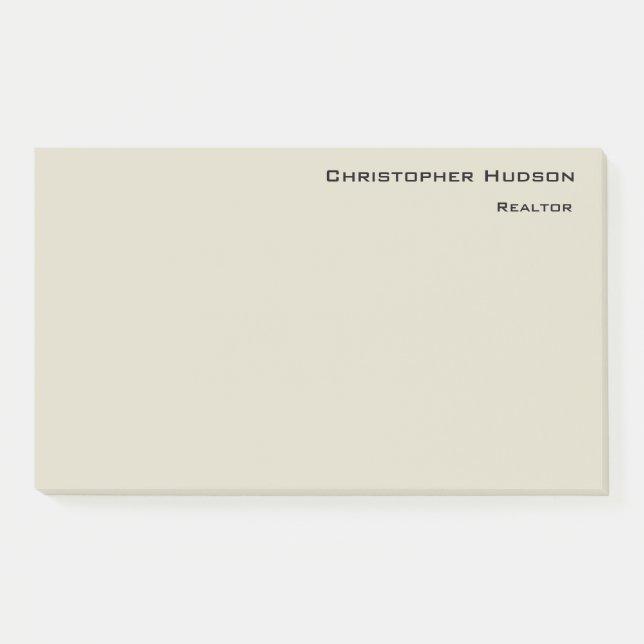 Berufliches einfaches Schlichtes Realtor Real Anwe Post-it Klebezettel (Vorderseite)