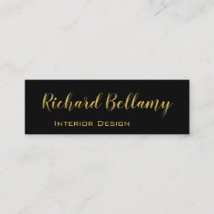 Berufliches einfaches schwarzes Gold - Mini Visitenkarte