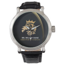 Berufliches Elegant-Löwenlogo Armbanduhr