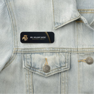 Berufliches Elegant-Löwenlogo Namensschild