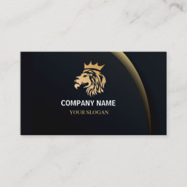 Berufliches Elegant-Löwenlogo Terminkarte