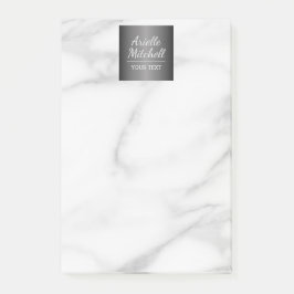 Berufliches elegantes Alabaster-Marmormuster Post-it Klebezettel