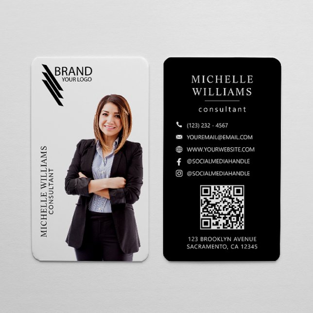 Berufliches elegantes Foto und Logo Visitenkarte (Von Creator hochgeladen)