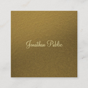 Berufliches elegantes Gold Look Creative Luxus Quadratische Visitenkarte