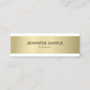 Berufliches elegantes Gold-Look Modernes, einfache Mini Visitenkarte