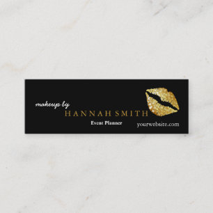 Berufliches Elegantes Makeup Artist Mini Visitenkarte